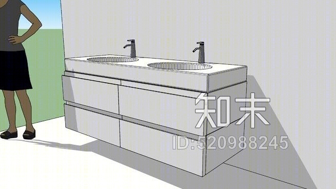 浴室家具SU模型下载【ID:520988245】