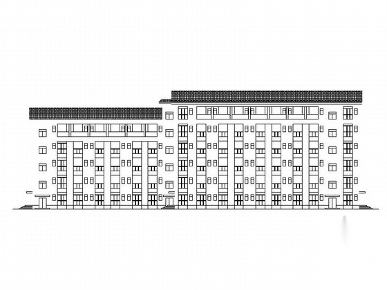 [四川]中式风格高中公寓楼及食堂建筑施工图（灾后重建项...cad施工图下载【ID:165629114】