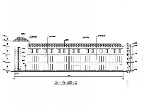 [四川]中式风格高中公寓楼及食堂建筑施工图（灾后重建项...cad施工图下载【ID:165629114】