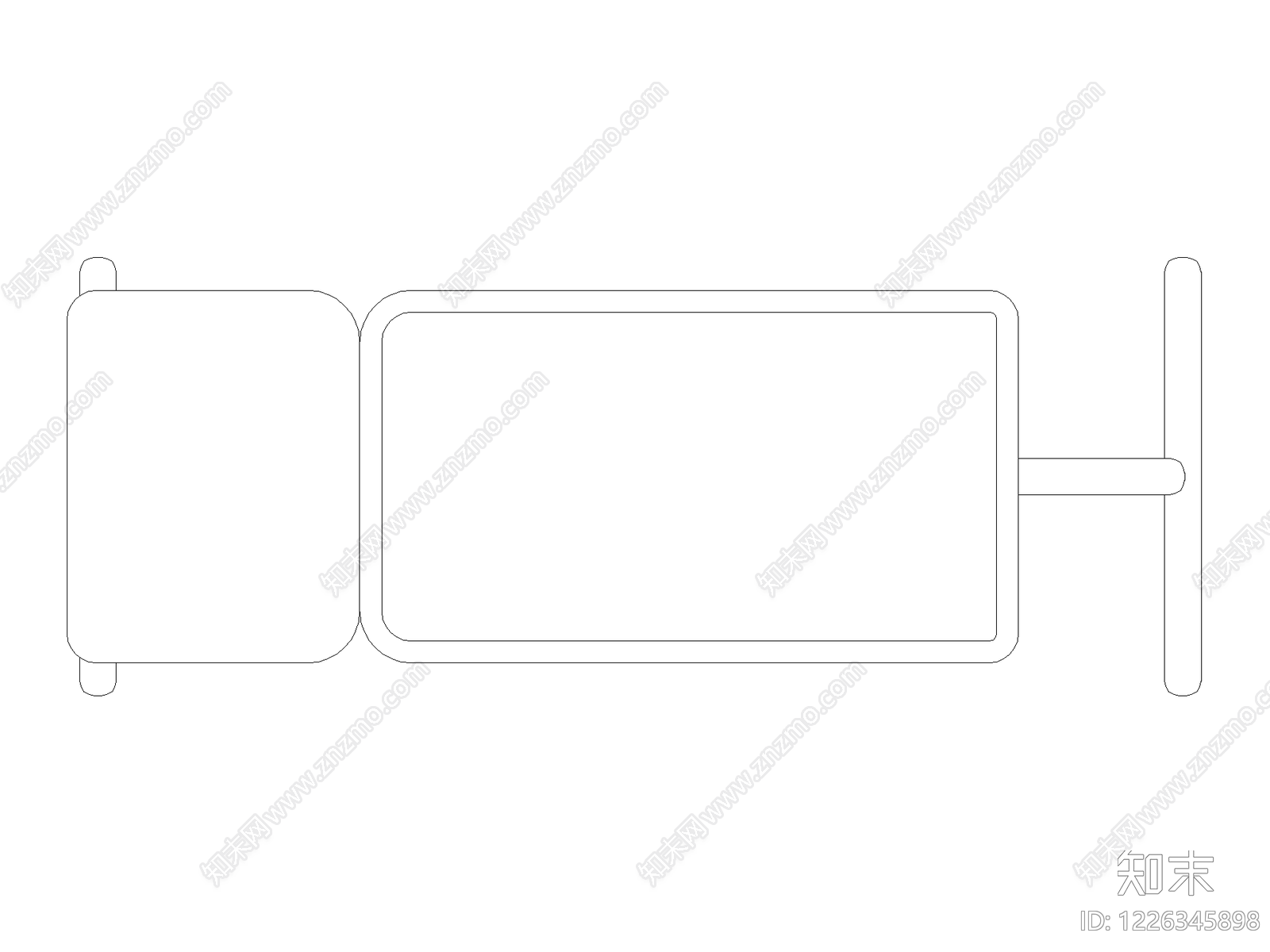 现代床CAD图纸