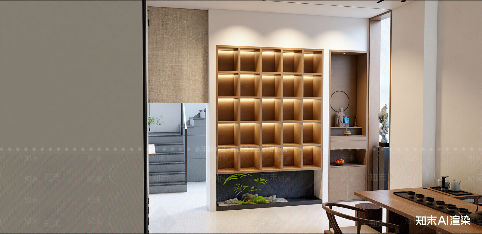 新中式茶叶店SU模型下载【ID:1216065533】