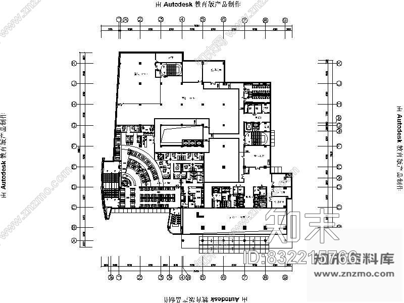 某茶餐厅室内平面布置图施工图下载【ID:832215766】
