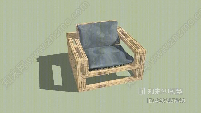 42号木椅SU模型下载【ID:436285049】