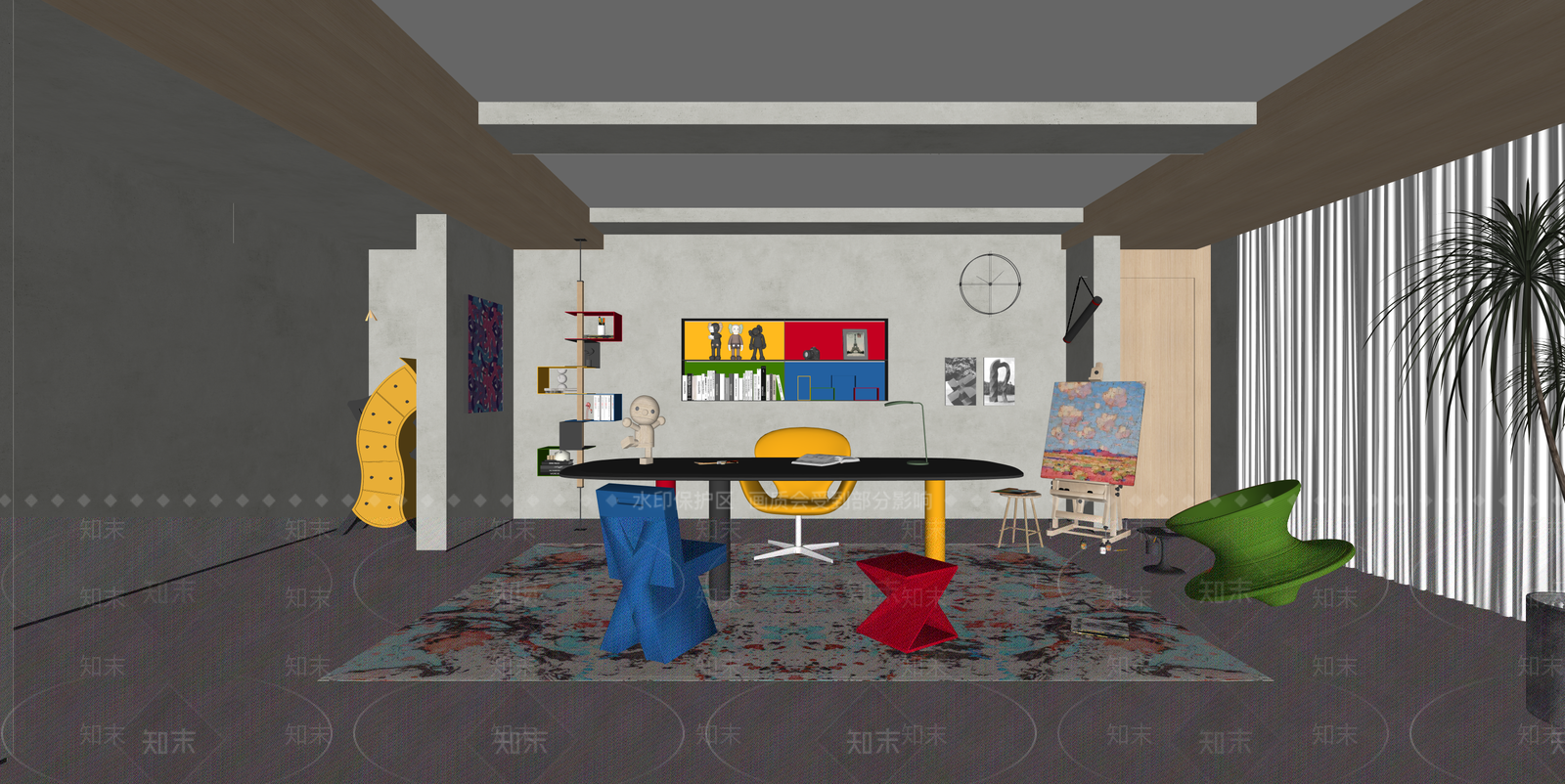 现代儿童玩具房SU模型下载【ID:1215201403】