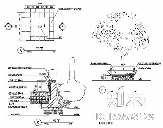 [广东]社区公园园林景观工程施工图cad施工图下载【ID:166538129】