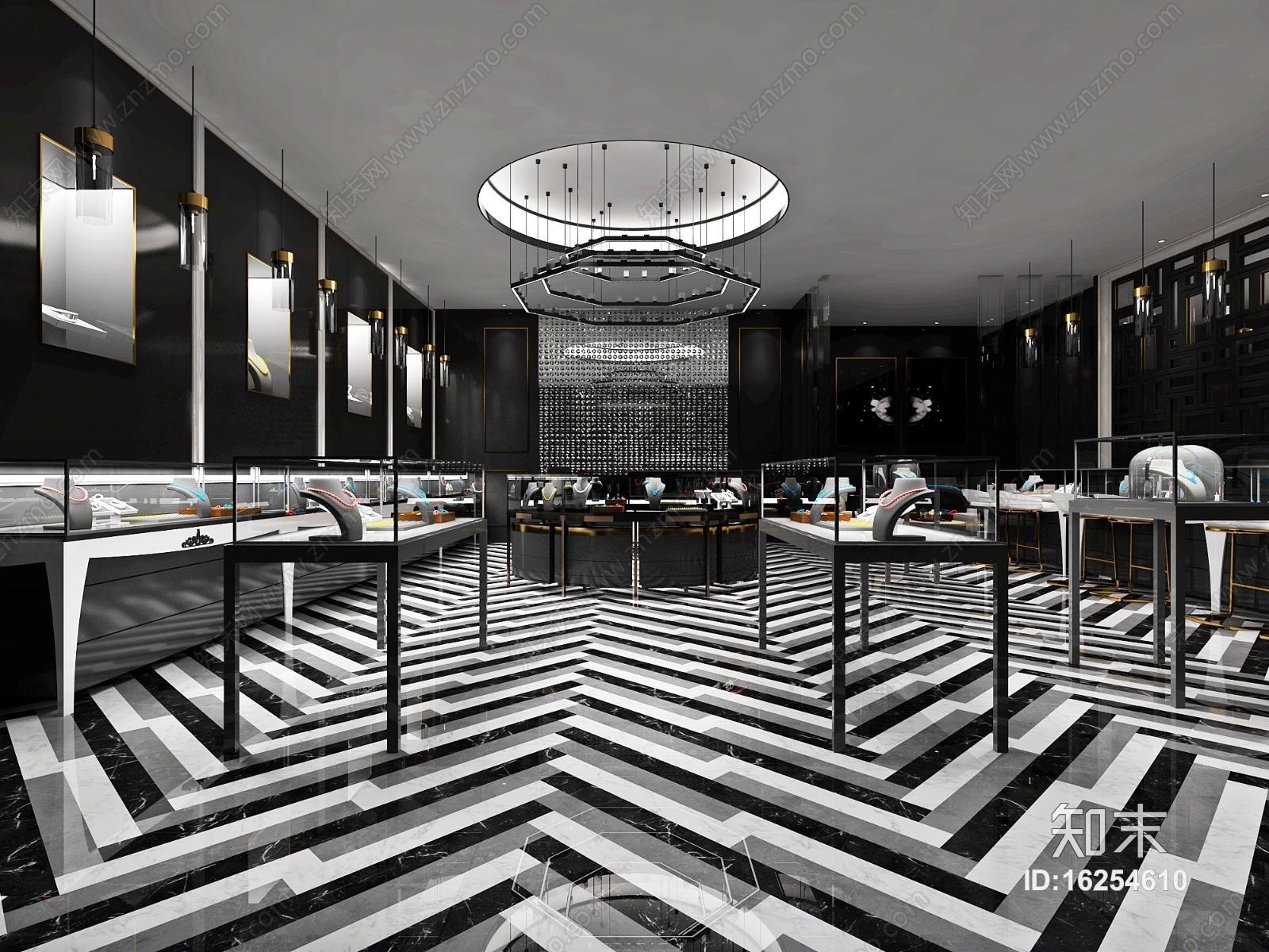 后现代珠宝首饰店3D模型下载【ID:16254610】