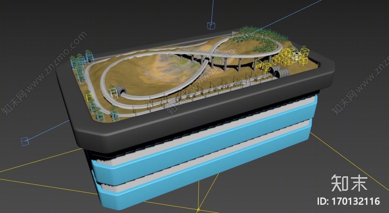 未完成的火车沙盘3D模型下载【ID:170132116】