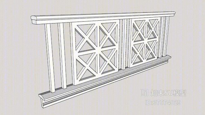 栏杆SU模型下载【ID:319280728】