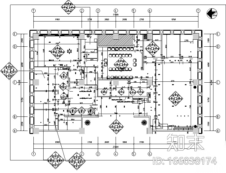 [四川]建筑工程公司办公室精装修设计施工图（附效果图+...施工图下载【ID:166038174】