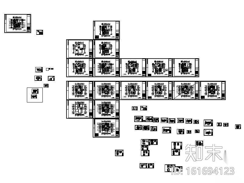 [中式]某景园二层别墅施工图（含实景)cad施工图下载【ID:161694123】