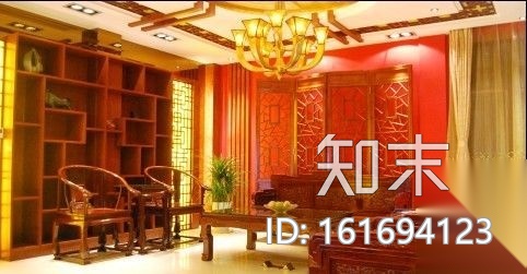 [中式]某景园二层别墅施工图（含实景)cad施工图下载【ID:161694123】