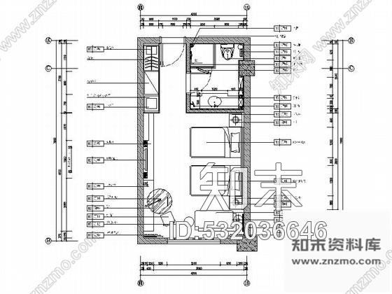 施工图杭州高档连锁酒店新古典标间装修图含效果cad施工图下载【ID:532036646】