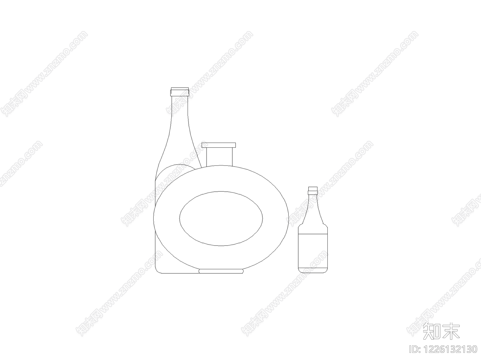 现代摆件CAD图纸