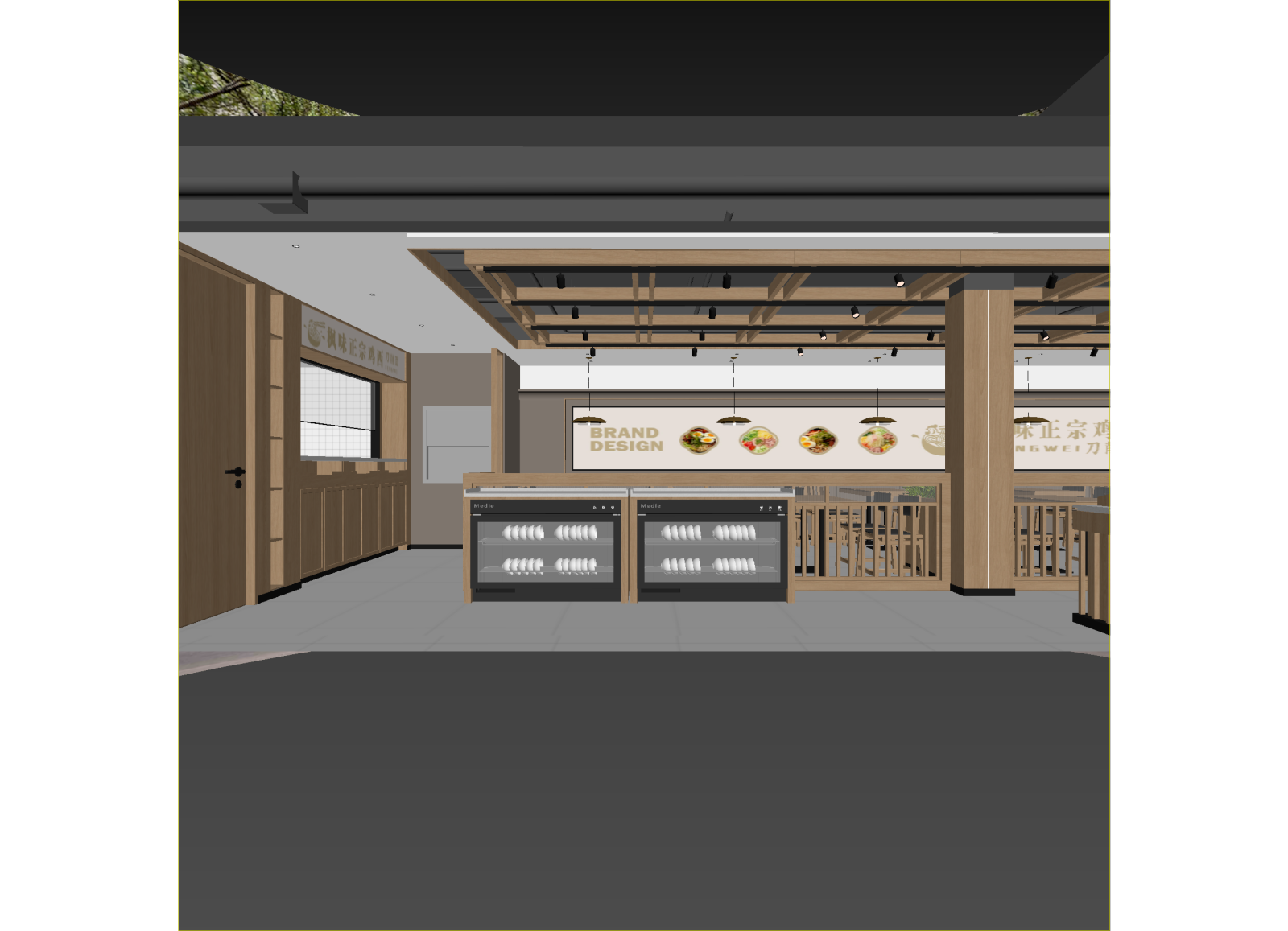 现代中餐厅3D模型下载【ID:1214838494】