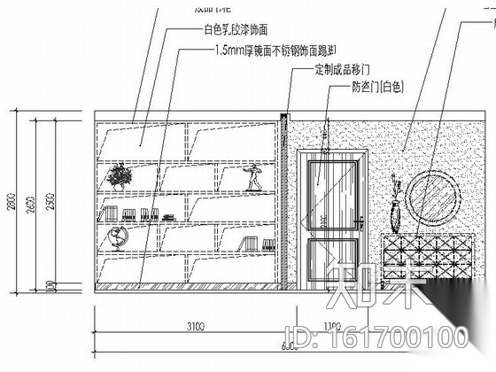[湖北]温馨舒适一居室室内设计CAD施工图（含效果图）cad施工图下载【ID:161700100】