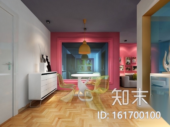 [湖北]温馨舒适一居室室内设计CAD施工图（含效果图）cad施工图下载【ID:161700100】
