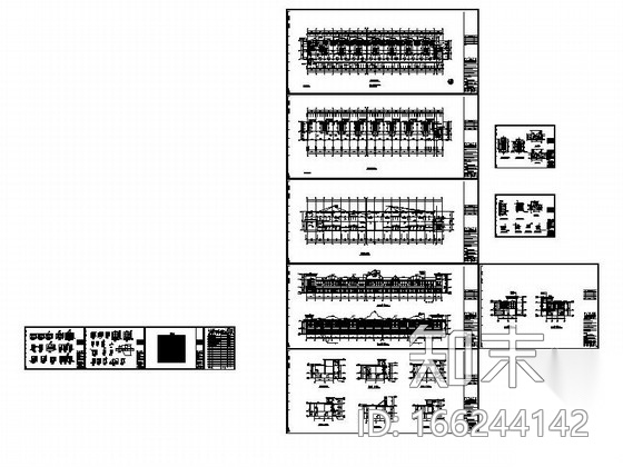 [毕业设计]欧式风格3层沿街商业楼建筑施工图cad施工图下载【ID:166244142】