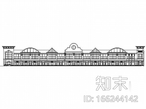 [毕业设计]欧式风格3层沿街商业楼建筑施工图cad施工图下载【ID:166244142】