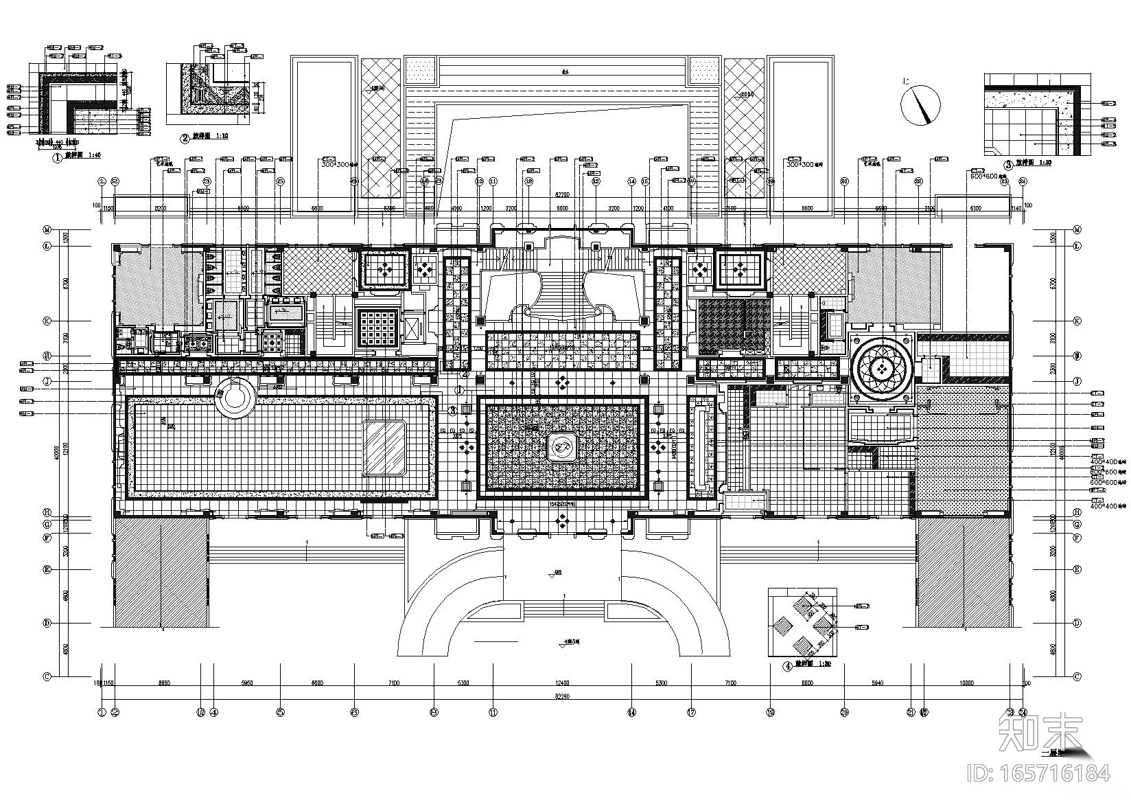 [江苏]金地常州天际会所CAD施工图+实景拍摄cad施工图下载【ID:165716184】