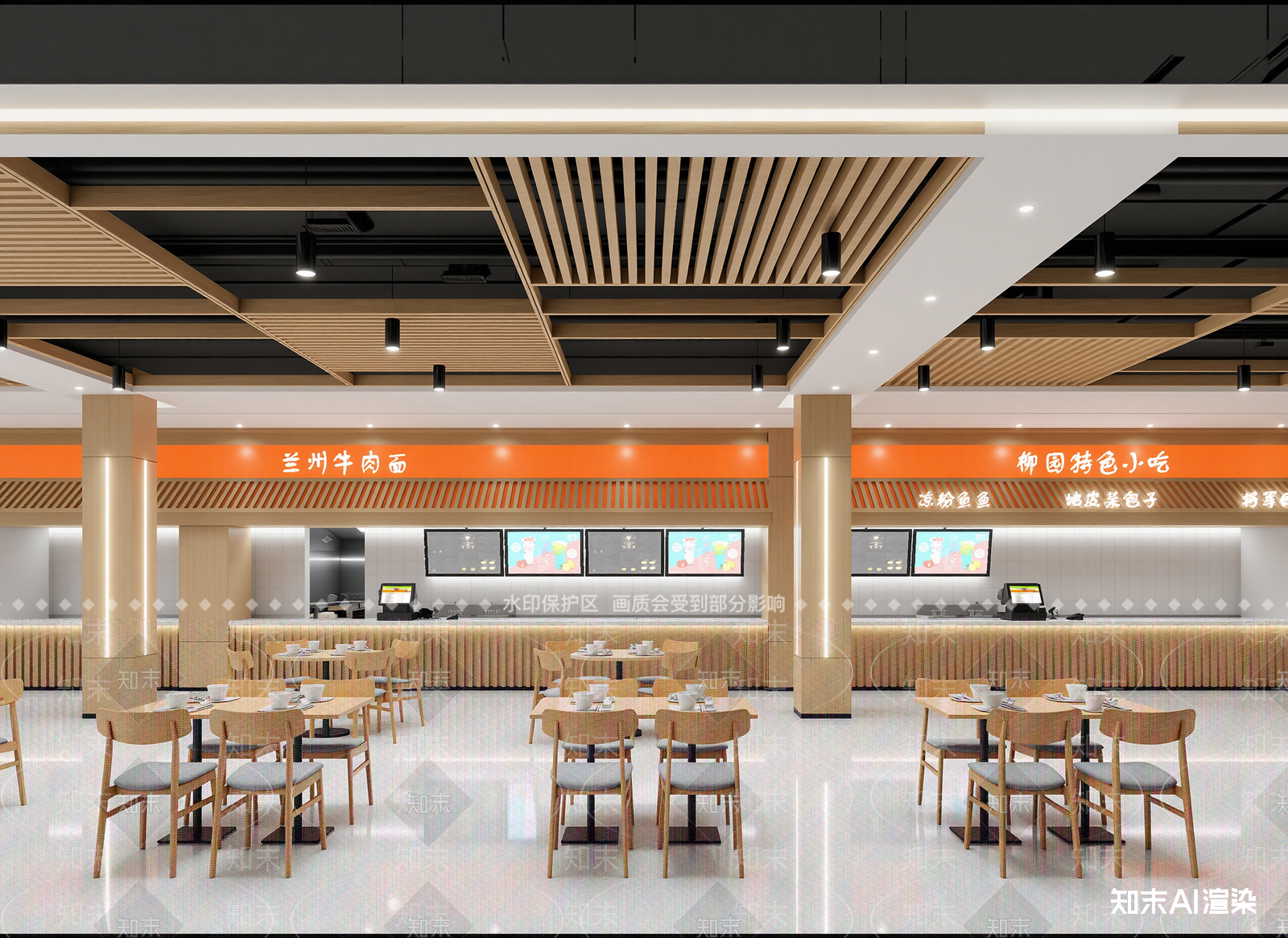 现代自助餐厅3D模型下载【ID:1214160496】