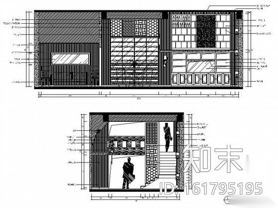 中式风格酒庄休闲会所装修施工图（含效果）cad施工图下载【ID:161795195】