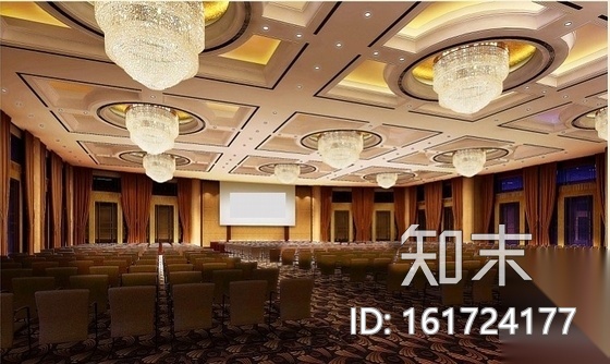 [昆山]五星级商务酒店多功能厅装修施工图（含效果）cad施工图下载【ID:161724177】
