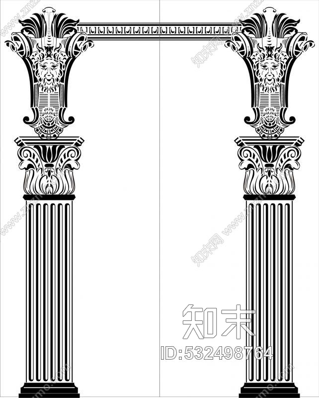 凹凸黑白-黑白古典贴图下载【ID:532498764】