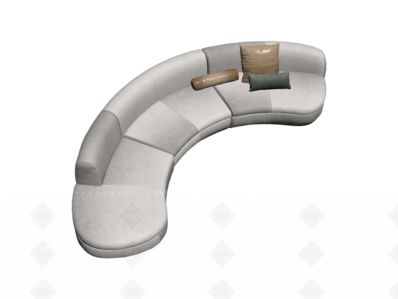 弧形沙发组合3D模型下载【ID:1205544690】