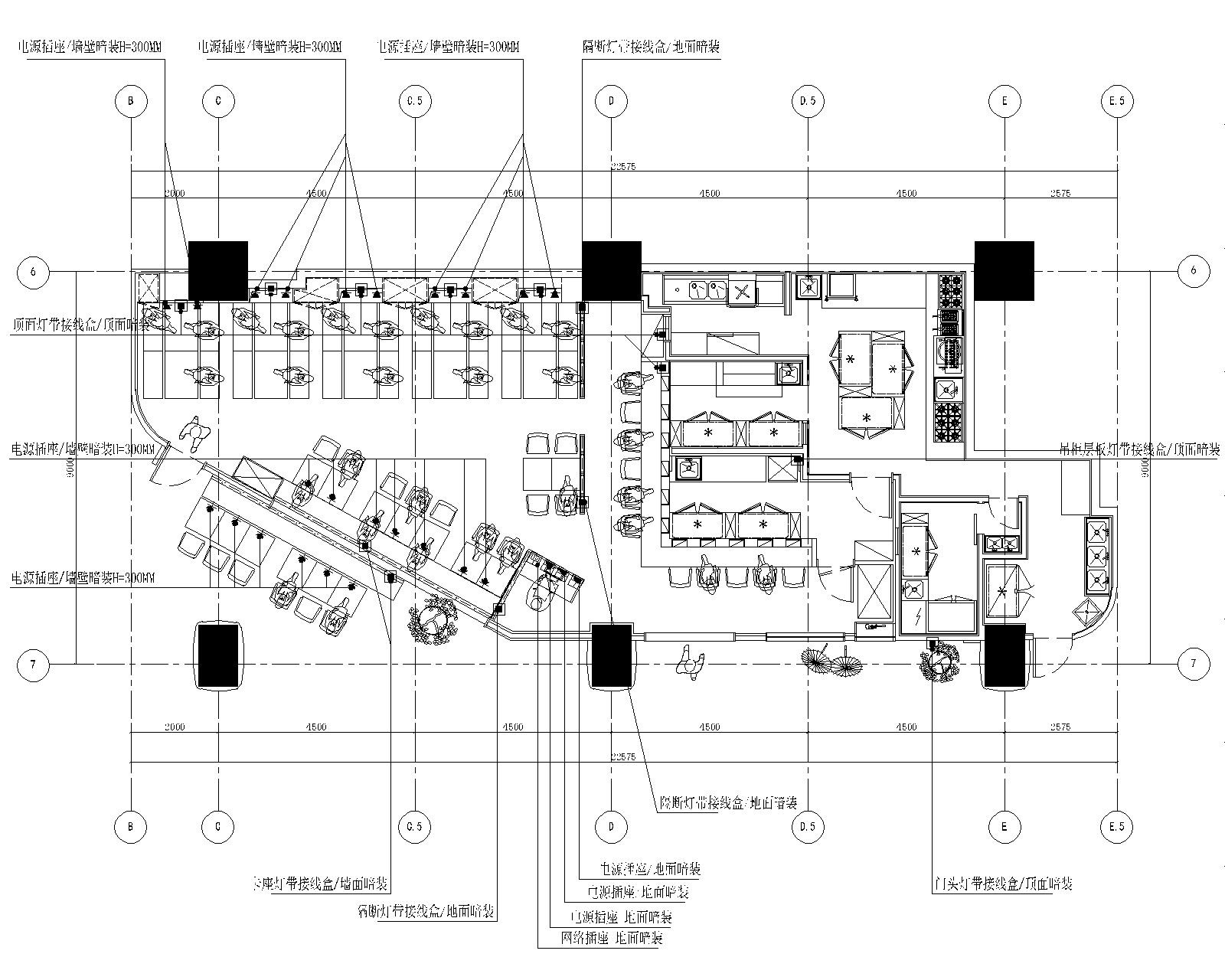 CHAO巢羽-上海舞伎居酒屋室内装修施工图+效果图SU模型cad施工图下载【ID:160424101】