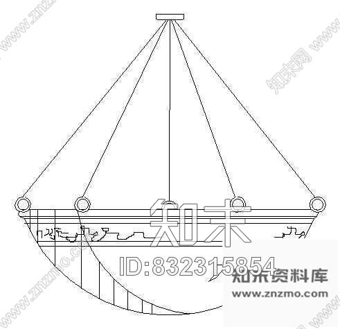 图块/节点吊灯图块1施工图下载【ID:832315854】