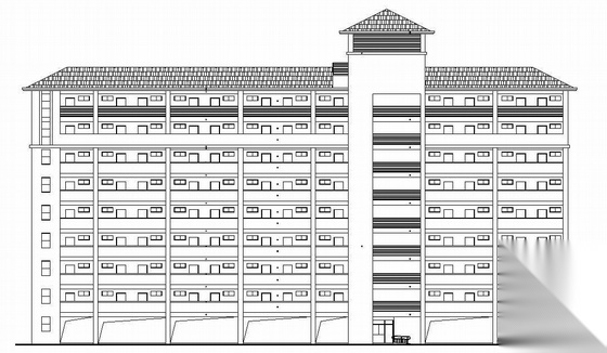 [凤岗]某九层集体宿舍建筑施工图cad施工图下载【ID:165420155】