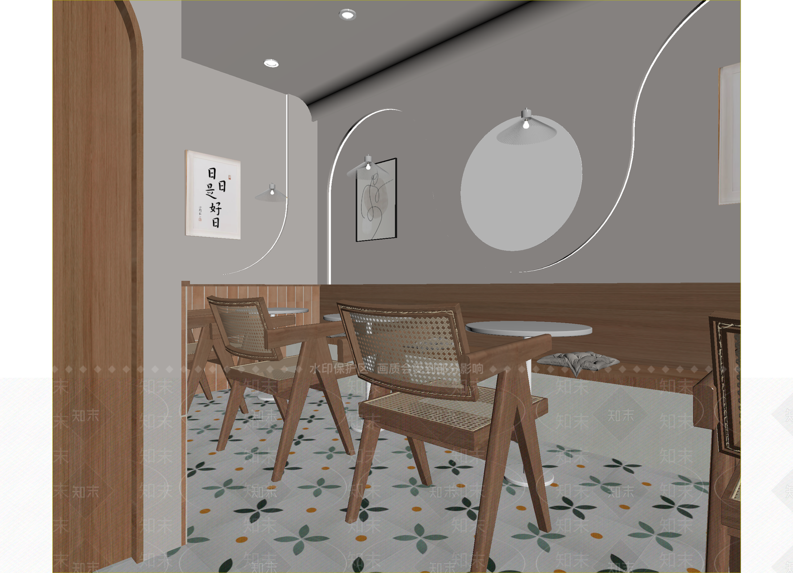 现代咖啡厅3D模型下载【ID:1214788799】
