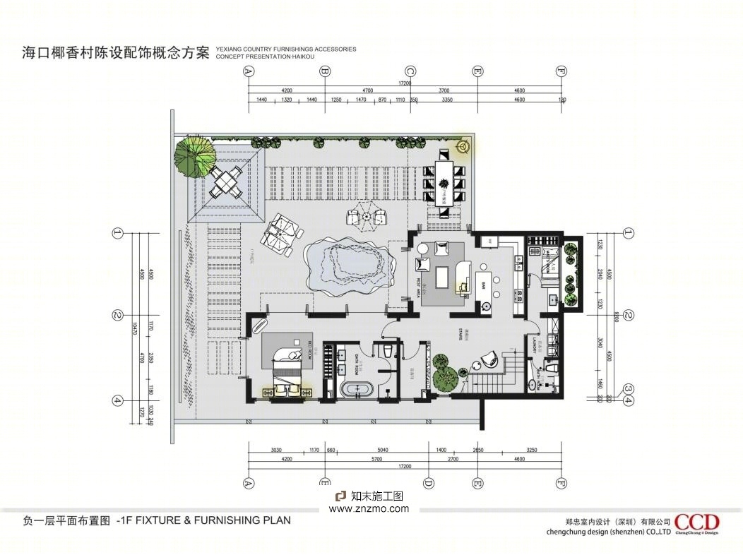 郑中-CCD-4——海南远洋椰乡村别墅cad施工图下载【ID:36887663】