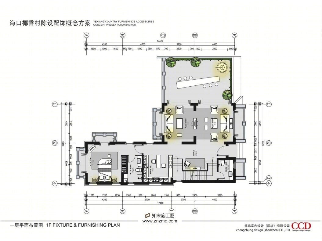 郑中-CCD-4——海南远洋椰乡村别墅cad施工图下载【ID:36887663】