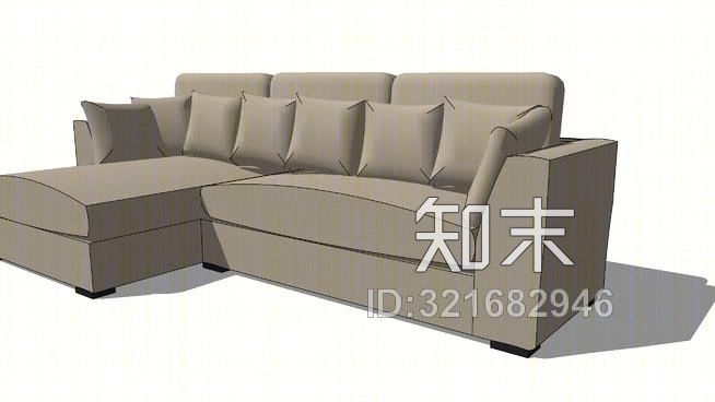 转角沙发5P鼹鼠长岛，家世界，参考文献105166，1090€SU模型下载【ID:321682946】