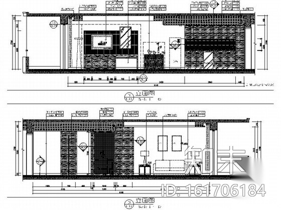 [海南]海滨度假中心时尚现代一居室样板房装修图cad施工图下载【ID:161706184】