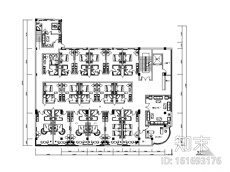 整套某大厦宾馆设计CAD施工图施工图下载【ID:161693176】