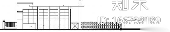 某企业大门建筑方案图cad施工图下载【ID:166733189】