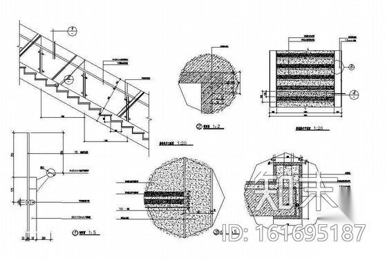 某集团展示厅设计装修施工图cad施工图下载【ID:161695187】