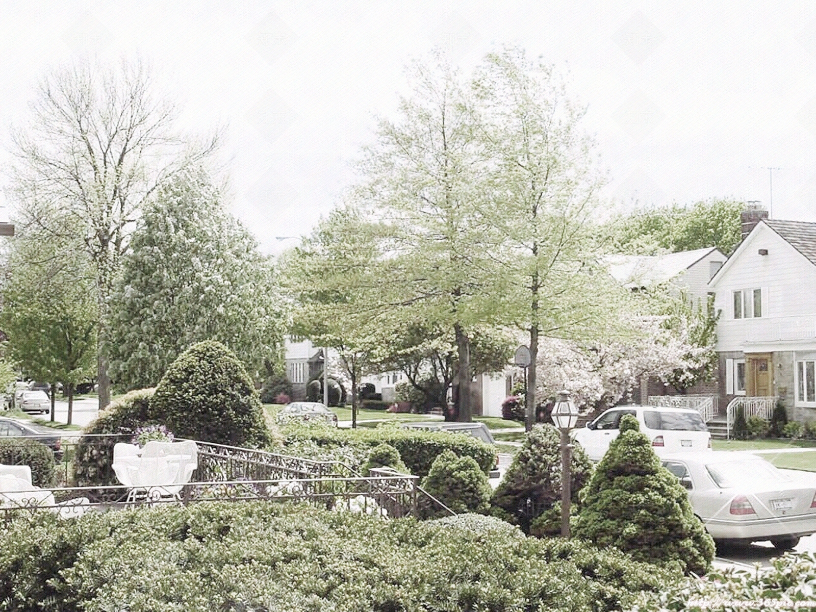 小区别墅外景园林贴图贴图下载【ID:232858941】