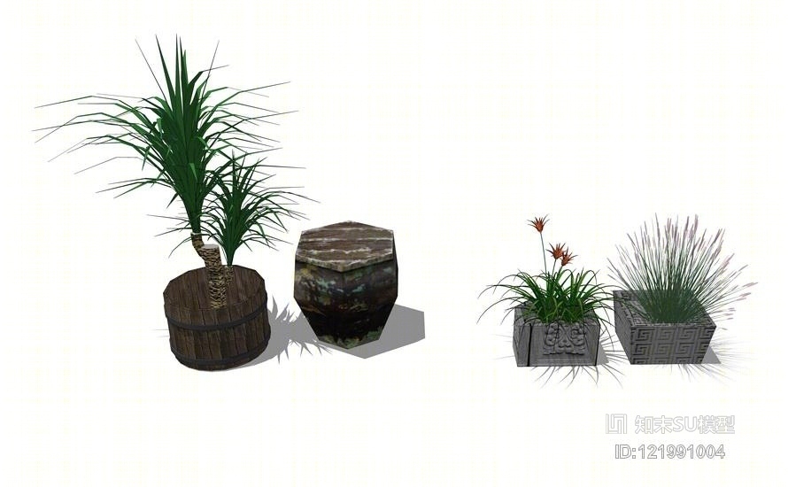 其他花草SU模型草图