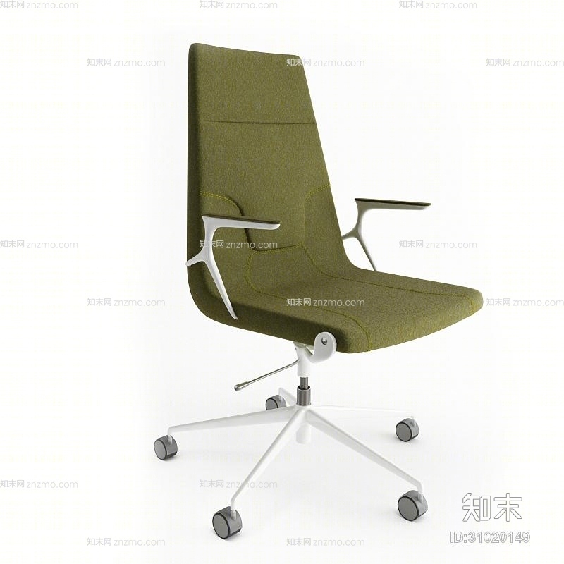 现代布艺扶手椅3D模型下载【ID:31020149】