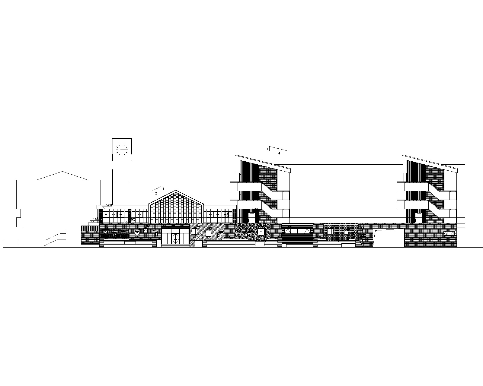 小学全套建筑图_含教学楼食堂操场大门等cad施工图下载【ID:151537132】