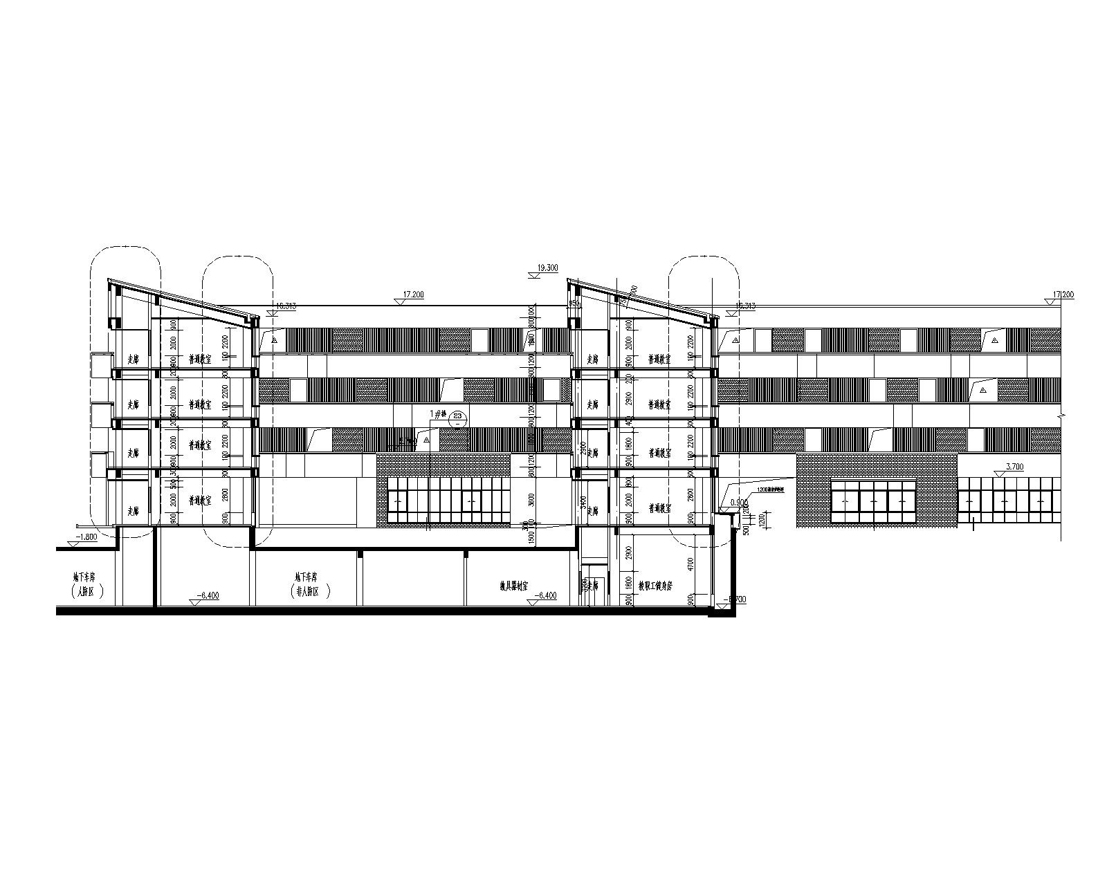 小学全套建筑图_含教学楼食堂操场大门等cad施工图下载【ID:151537132】