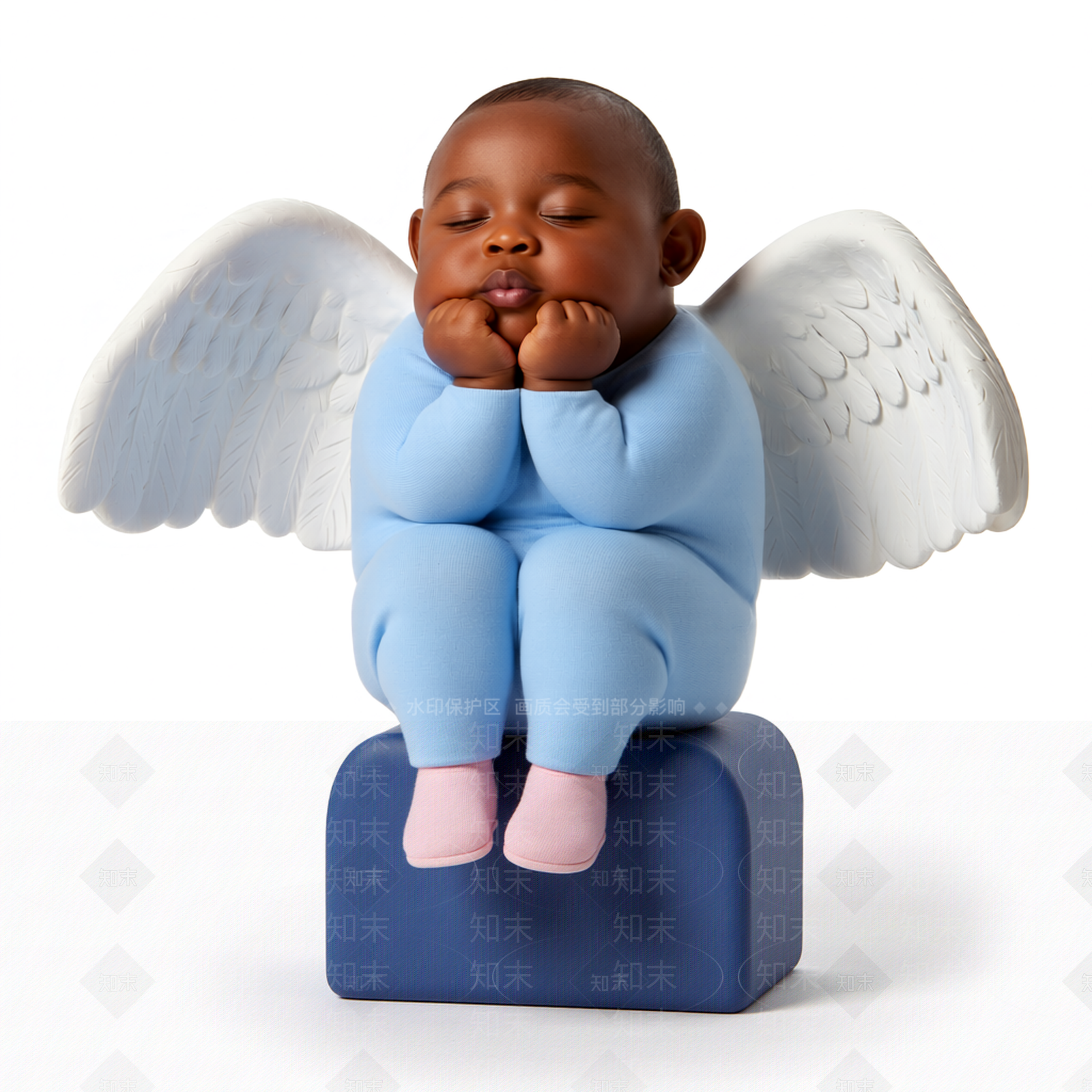天使雕塑3D模型下载【ID:1206192222】