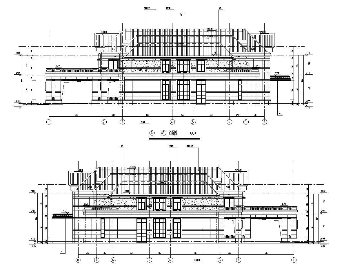 [山东]连云港蔚蓝海岸欧陆风格居住区建筑全套施工图（...cad施工图下载【ID:149555132】