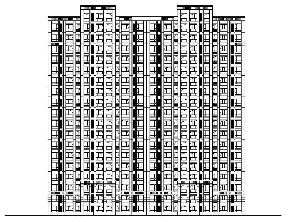 [山东]连云港蔚蓝海岸欧陆风格居住区建筑全套施工图（...cad施工图下载【ID:149555132】