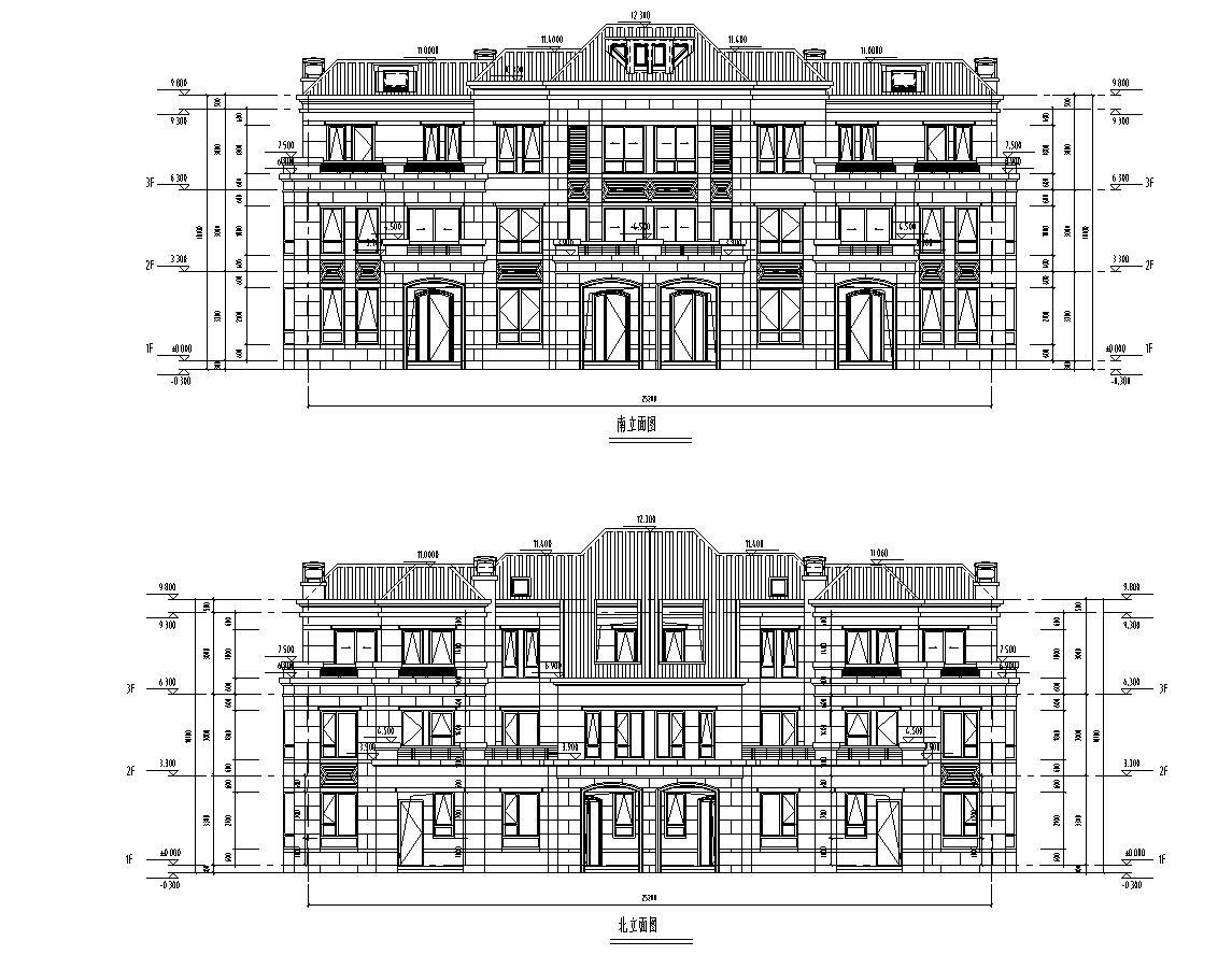 [山东]连云港蔚蓝海岸欧陆风格居住区建筑全套施工图（...cad施工图下载【ID:149555132】