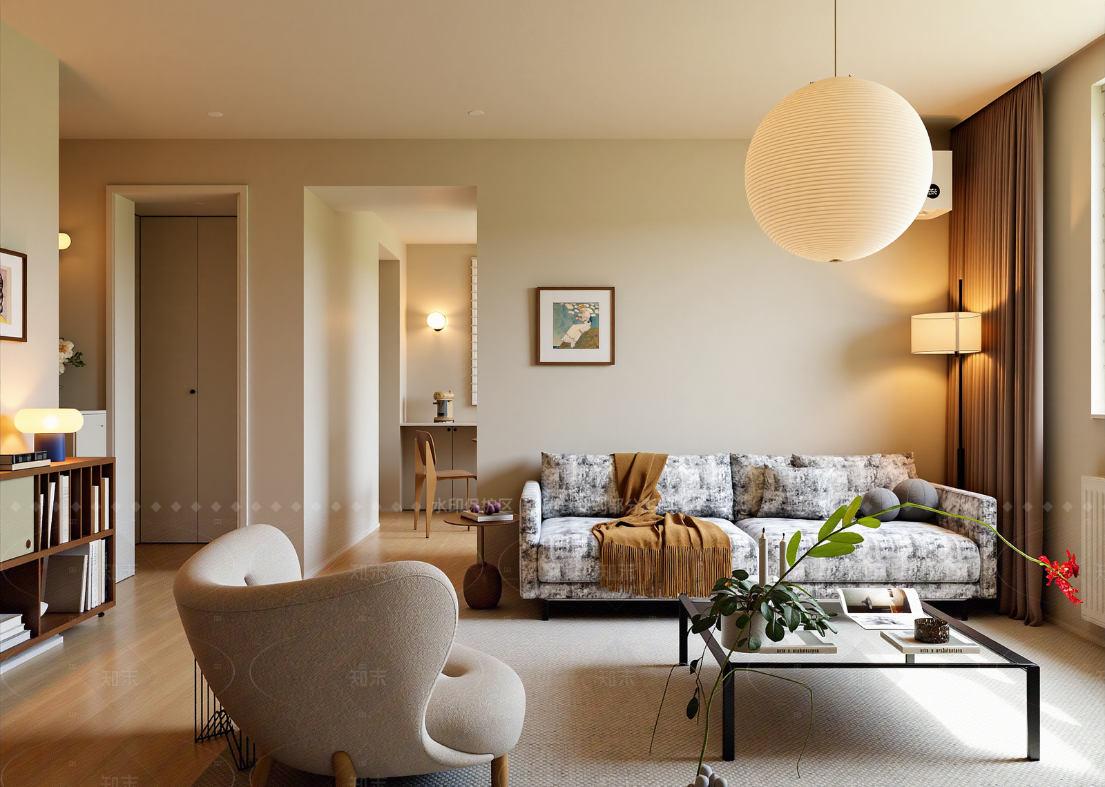 北欧家居客厅3D模型下载【ID:1214926551】