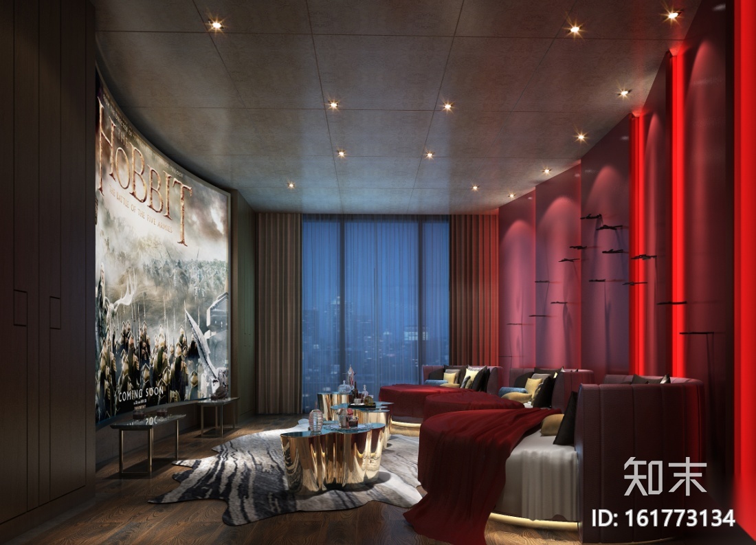 [上海]某豪华酒店样板房施工图+效果图+物料表cad施工图下载【ID:161773134】